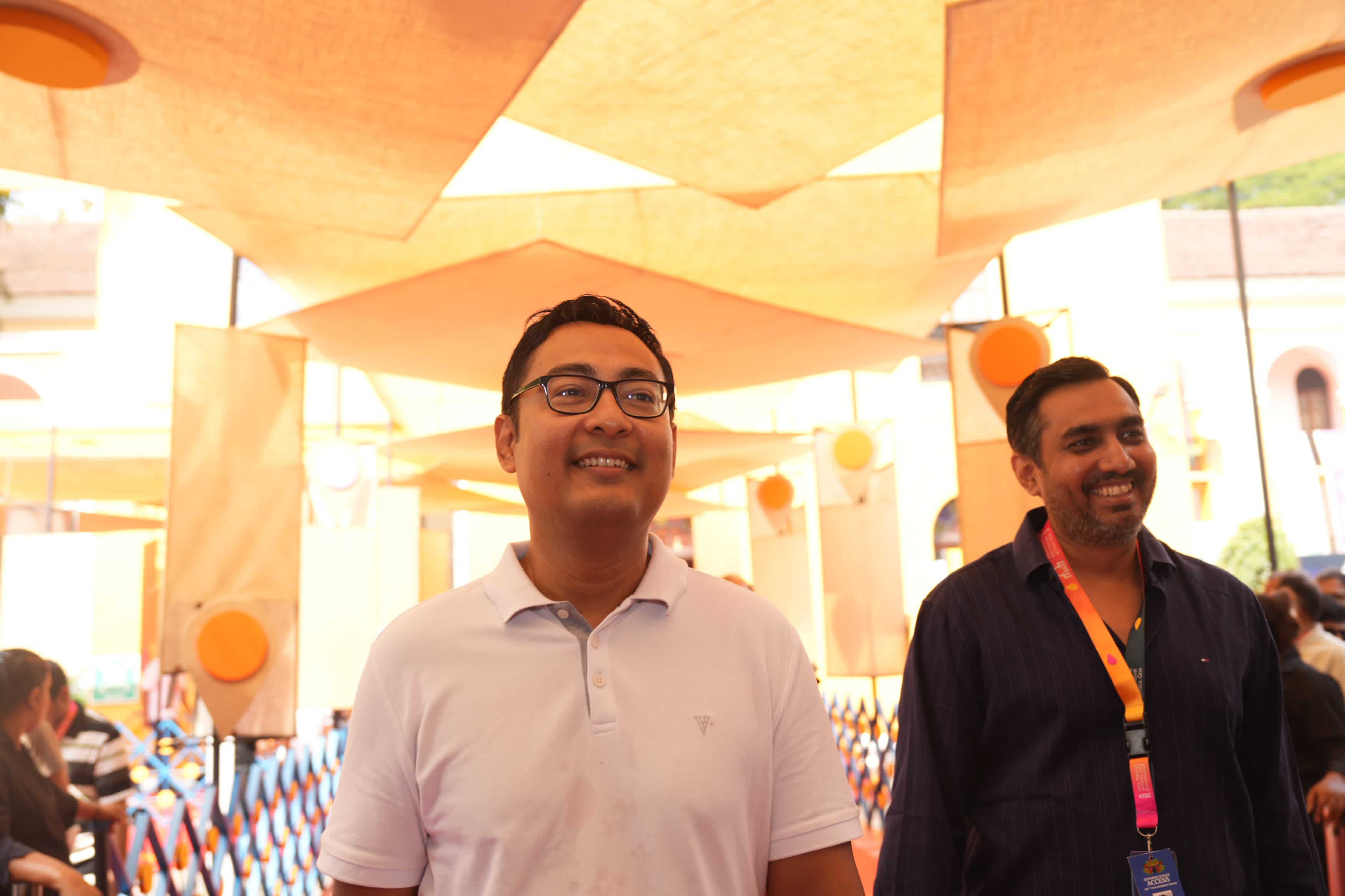 Director Kenny Basumatary, and GM (Production & Distribution) NFDC, Tarun Talreja at the screening of Indian Panorama (NFDC Grant & Showcase)of "Bibo Binano"